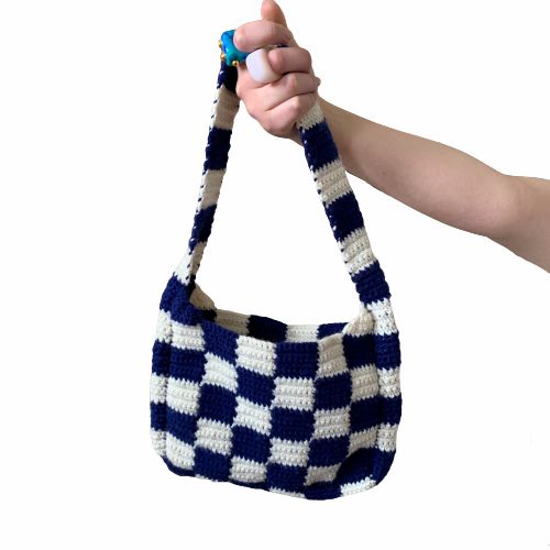 Bags | Big Checkerboard Bag – Navy Bags Bags