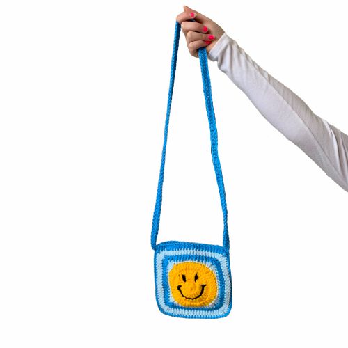 Bags | Blue Smiley Face Crossbody Bags Bags