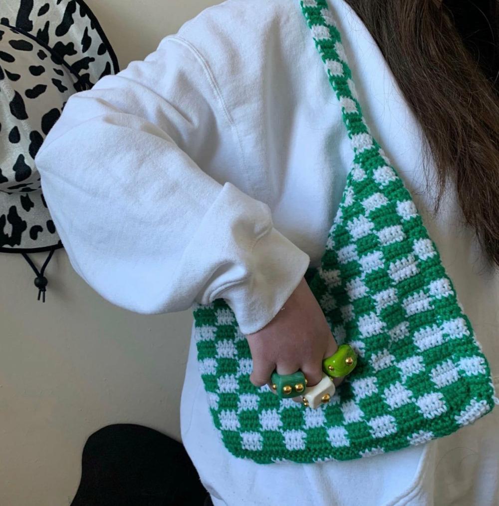 Bags | Checkerboard Bag – Green Bags Bags