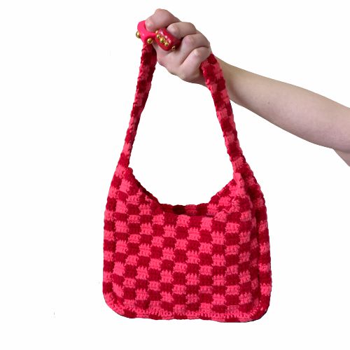 Bags | Checkerboard Bag – Red and Pink Bags Bags