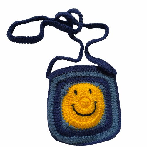 Bags | Navy Blue Smiley Face Crossbody Bags Bags