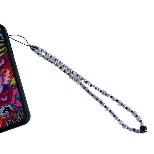 Beaded Phone Charms | Black Crystal Phone Charm Beaded Phone Charms Beaded Phone Charms