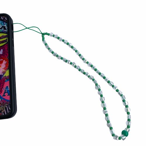 Beaded Phone Charms | Green Crystal Phone Charm Beaded Phone Charms Beaded Phone Charms