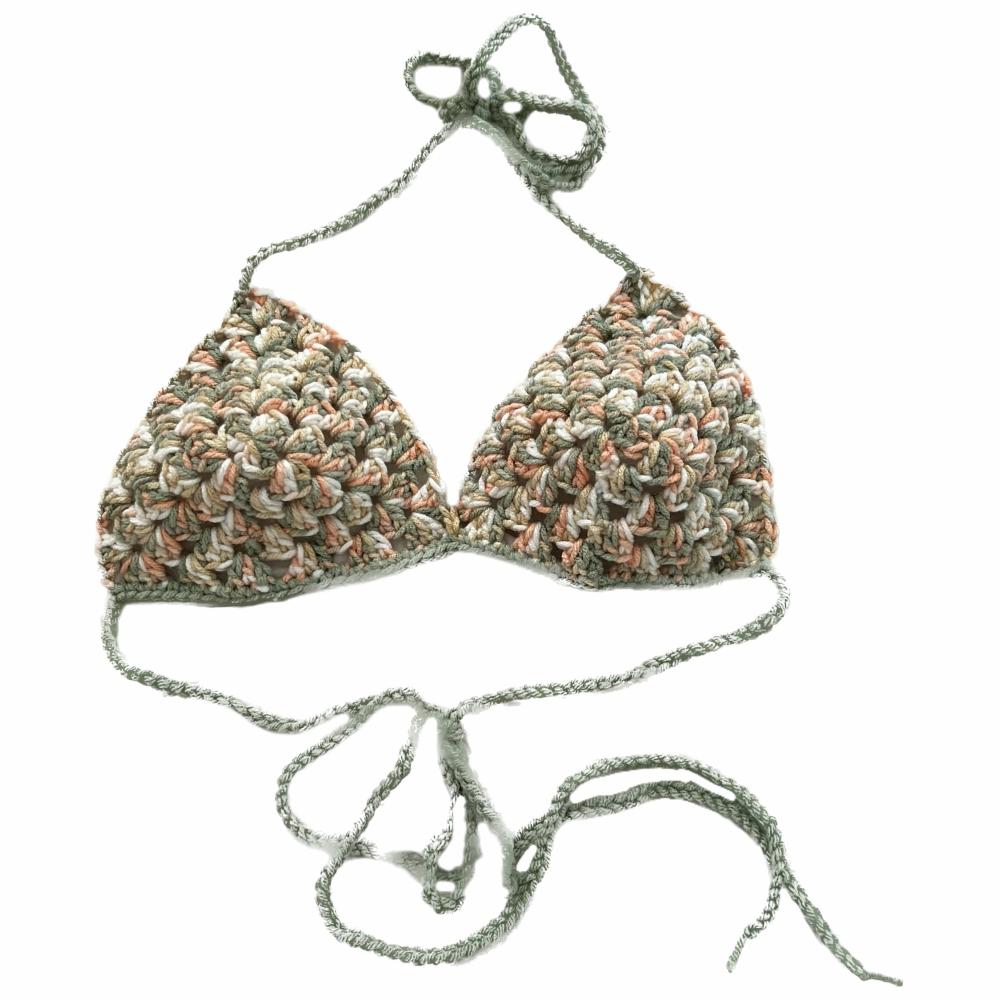 Bralettes | Minty Peach Crochet Bralette Crochet Items Bralettes