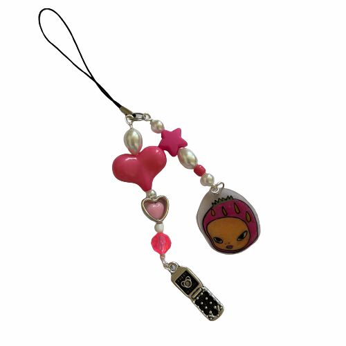 Character Charms | Pink Strawberry Baby Phone Charm Character Charms Character Charms