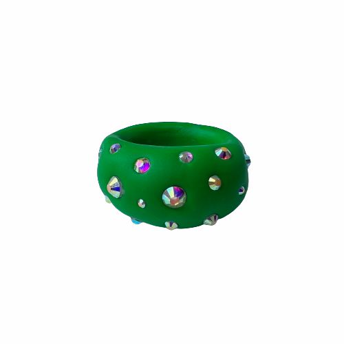 Clay Rings | Green Bling Ring Clay Rings Clay Rings