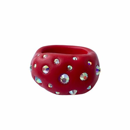 Clay Rings | Red Bling Ring Clay Rings Clay Rings