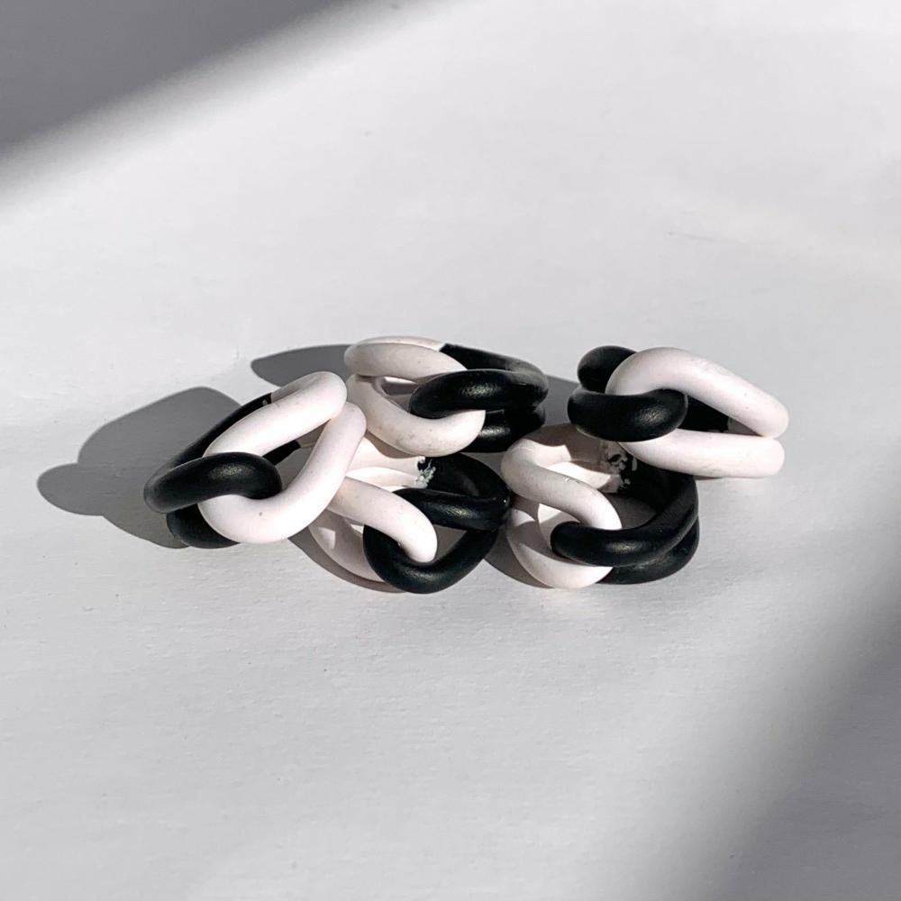 Clay Rings | Yin Yang Twist Ring Clay Rings Clay Rings