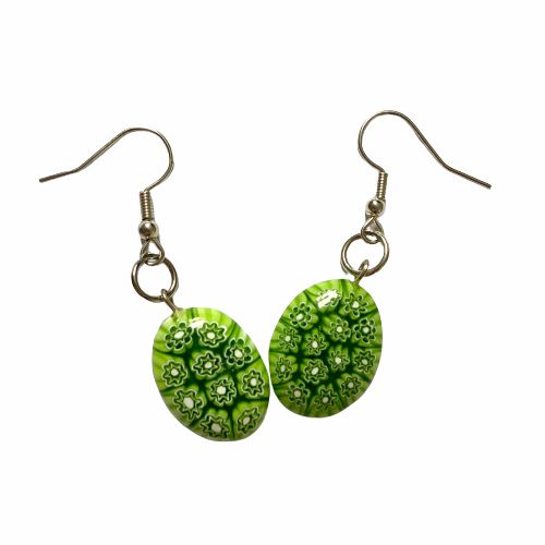 Earrings | Green Millefiori Earrings Earrings Earrings