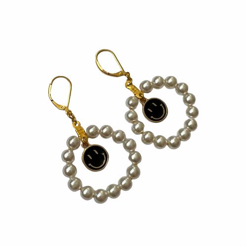 Earrings | Pearl Smiley Face Earrings Earrings Earrings