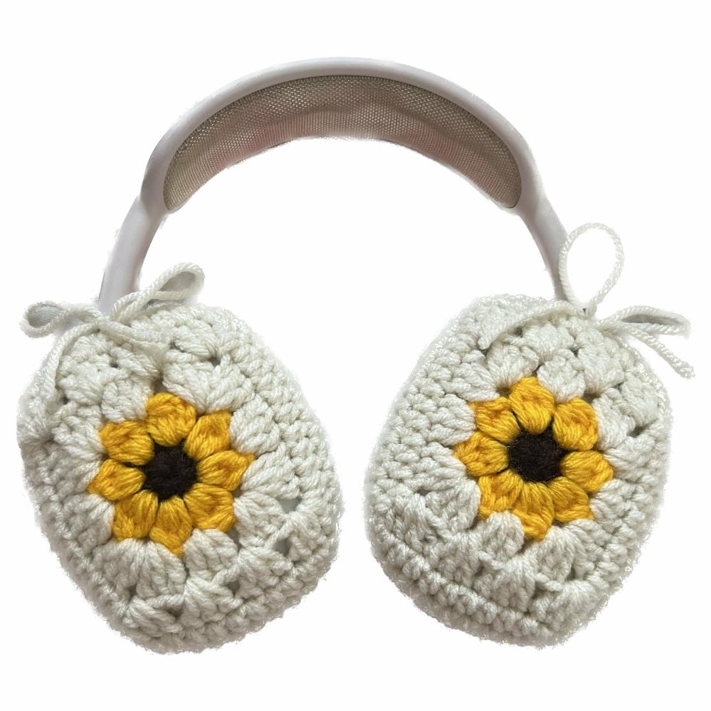 Hats | Crochet Sunflower Headphone Cover Crochet Items Hats