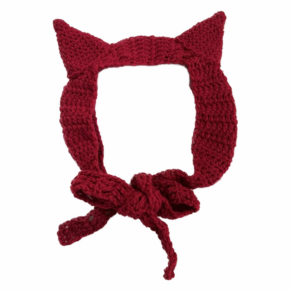 Hats | Light Red Devil Hat Wrap Crochet Items Hats