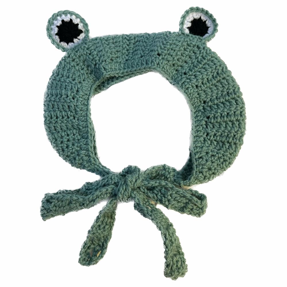 Hats | Seafoam Green Frog Hat Wrap Crochet Items Hats