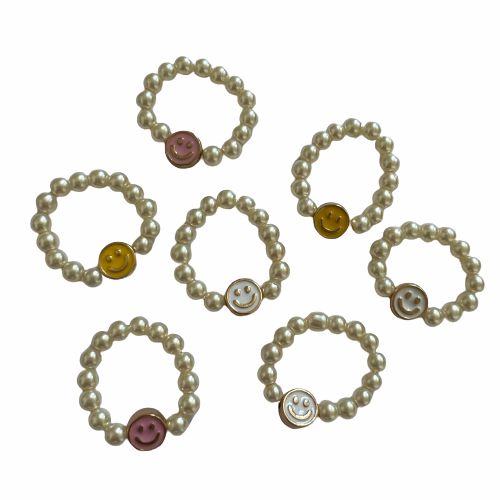 Pearl Rings | Gold Smiley Pearl Ring Pearl Rings Pearl Rings