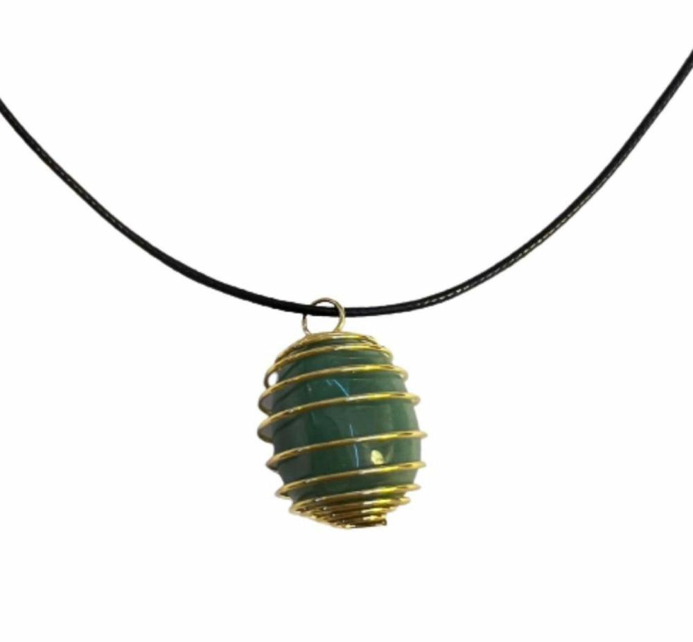 Wire Wrapped Necklaces | Gold Aventurine Wrapped Necklace Necklaces Wire Wrapped Necklaces