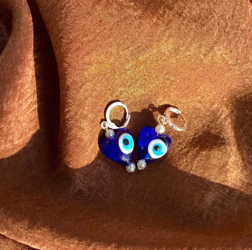 Earrings | Evil Eye Heart Earrings Earrings Earrings